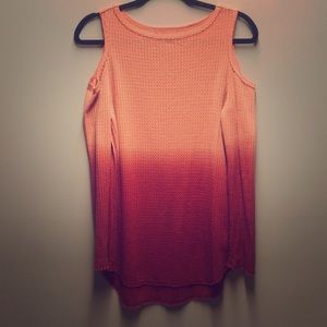 Two tone long sleeve shirt